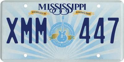 MS license plate XMM447