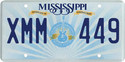 MS license plate XMM449