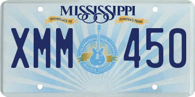 MS license plate XMM450