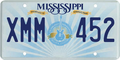 MS license plate XMM452