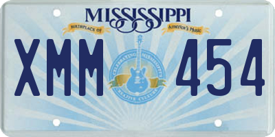 MS license plate XMM454