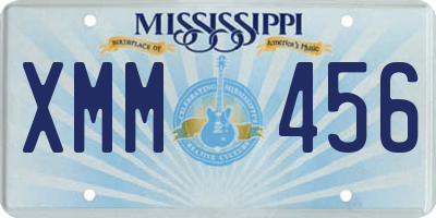 MS license plate XMM456