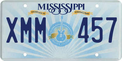 MS license plate XMM457