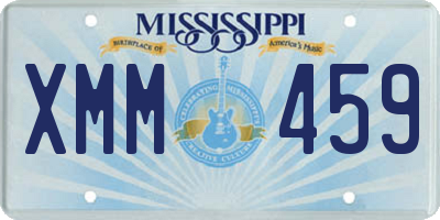 MS license plate XMM459