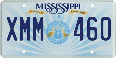 MS license plate XMM460