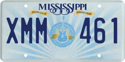 MS license plate XMM461