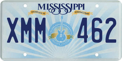 MS license plate XMM462