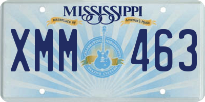 MS license plate XMM463