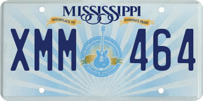 MS license plate XMM464