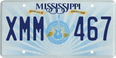 MS license plate XMM467