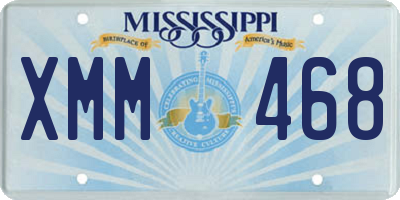 MS license plate XMM468