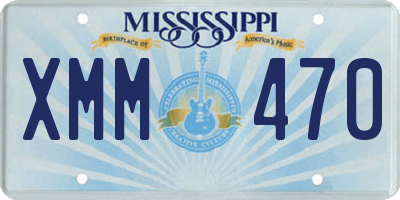 MS license plate XMM470