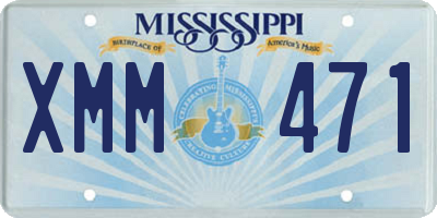 MS license plate XMM471