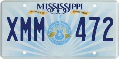 MS license plate XMM472