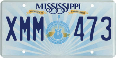 MS license plate XMM473