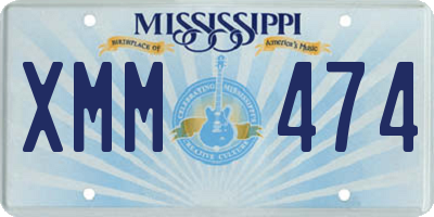 MS license plate XMM474