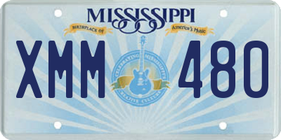 MS license plate XMM480