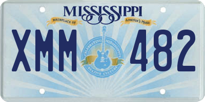 MS license plate XMM482