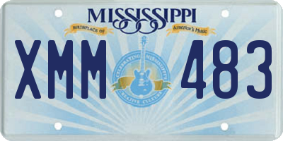 MS license plate XMM483