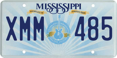 MS license plate XMM485