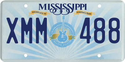 MS license plate XMM488