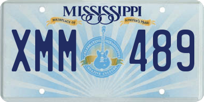 MS license plate XMM489