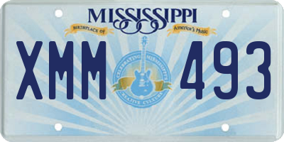 MS license plate XMM493