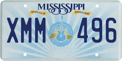 MS license plate XMM496