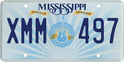 MS license plate XMM497