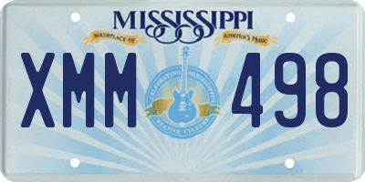 MS license plate XMM498