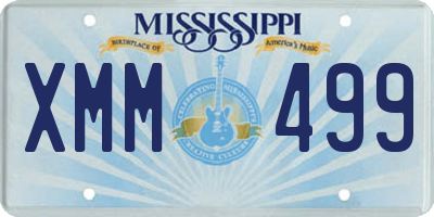 MS license plate XMM499