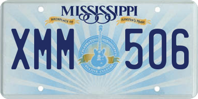 MS license plate XMM506