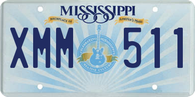 MS license plate XMM511