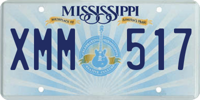MS license plate XMM517