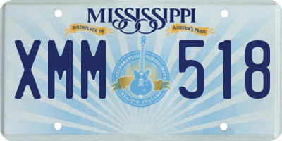 MS license plate XMM518