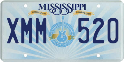 MS license plate XMM520