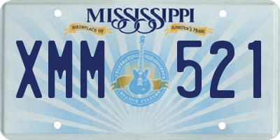 MS license plate XMM521