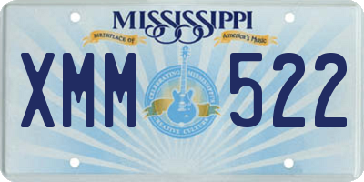 MS license plate XMM522