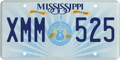 MS license plate XMM525
