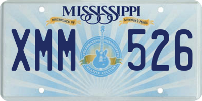 MS license plate XMM526