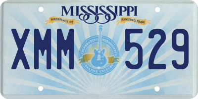 MS license plate XMM529