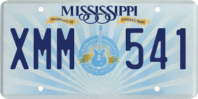MS license plate XMM541