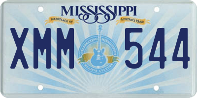 MS license plate XMM544