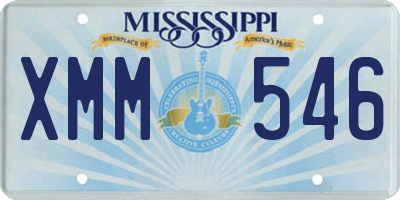 MS license plate XMM546