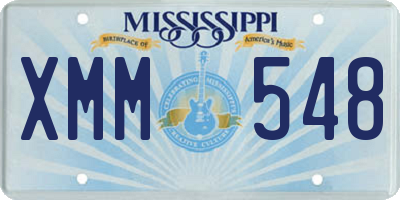 MS license plate XMM548