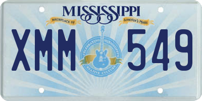 MS license plate XMM549