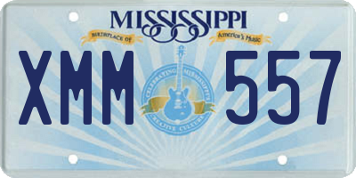 MS license plate XMM557