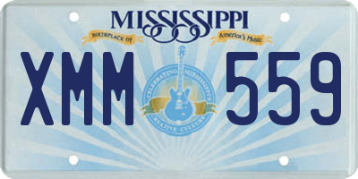 MS license plate XMM559