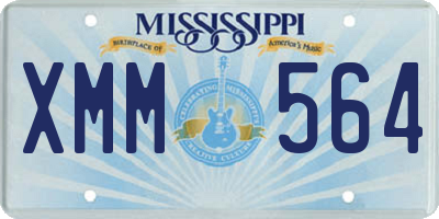 MS license plate XMM564