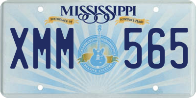 MS license plate XMM565